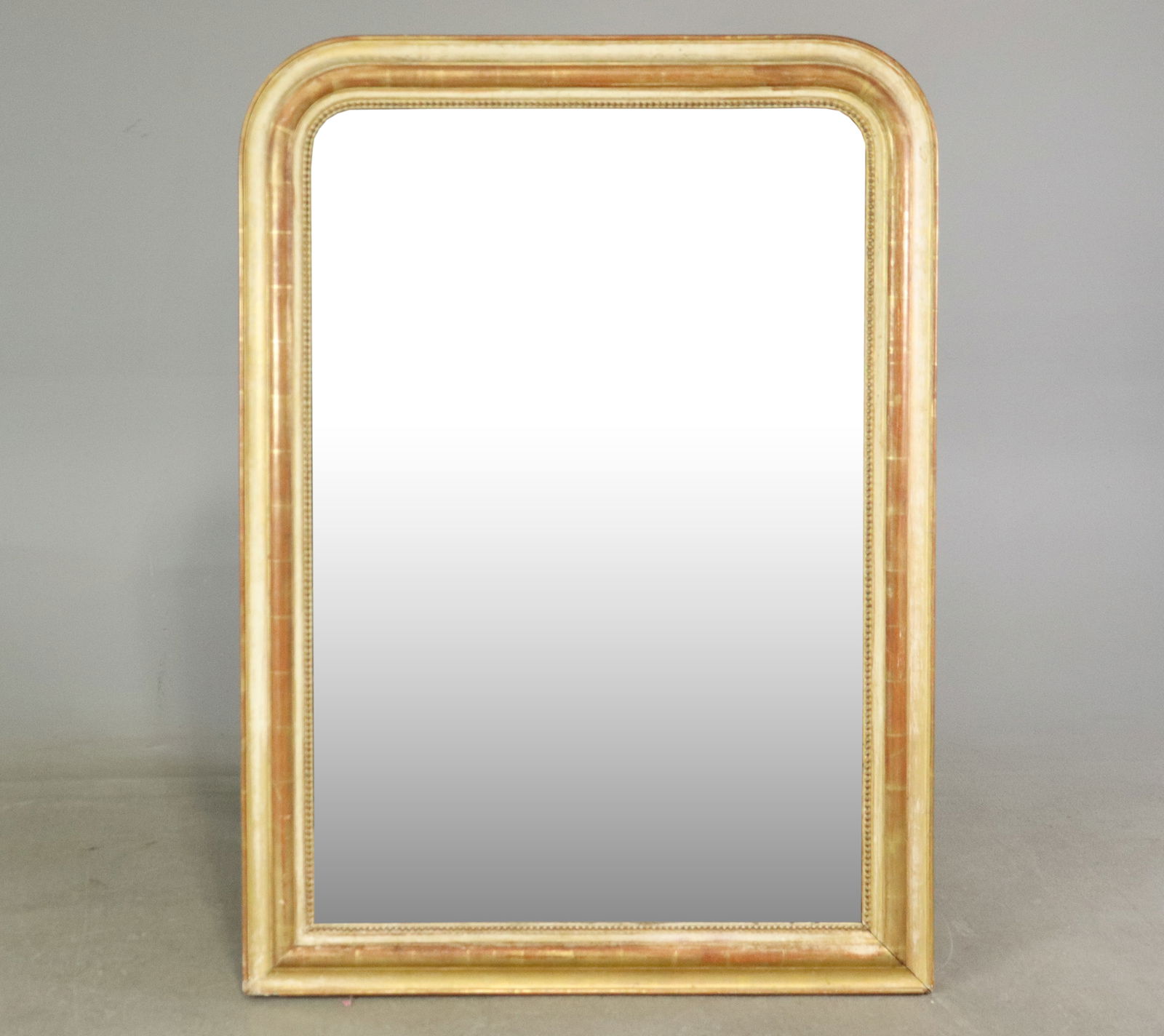 French Louis Phillipe Style Painted & Gilded Mirror: French Louis Phillipe Style Painted & Gilded Mirror - 56 in tall x 41 x 2