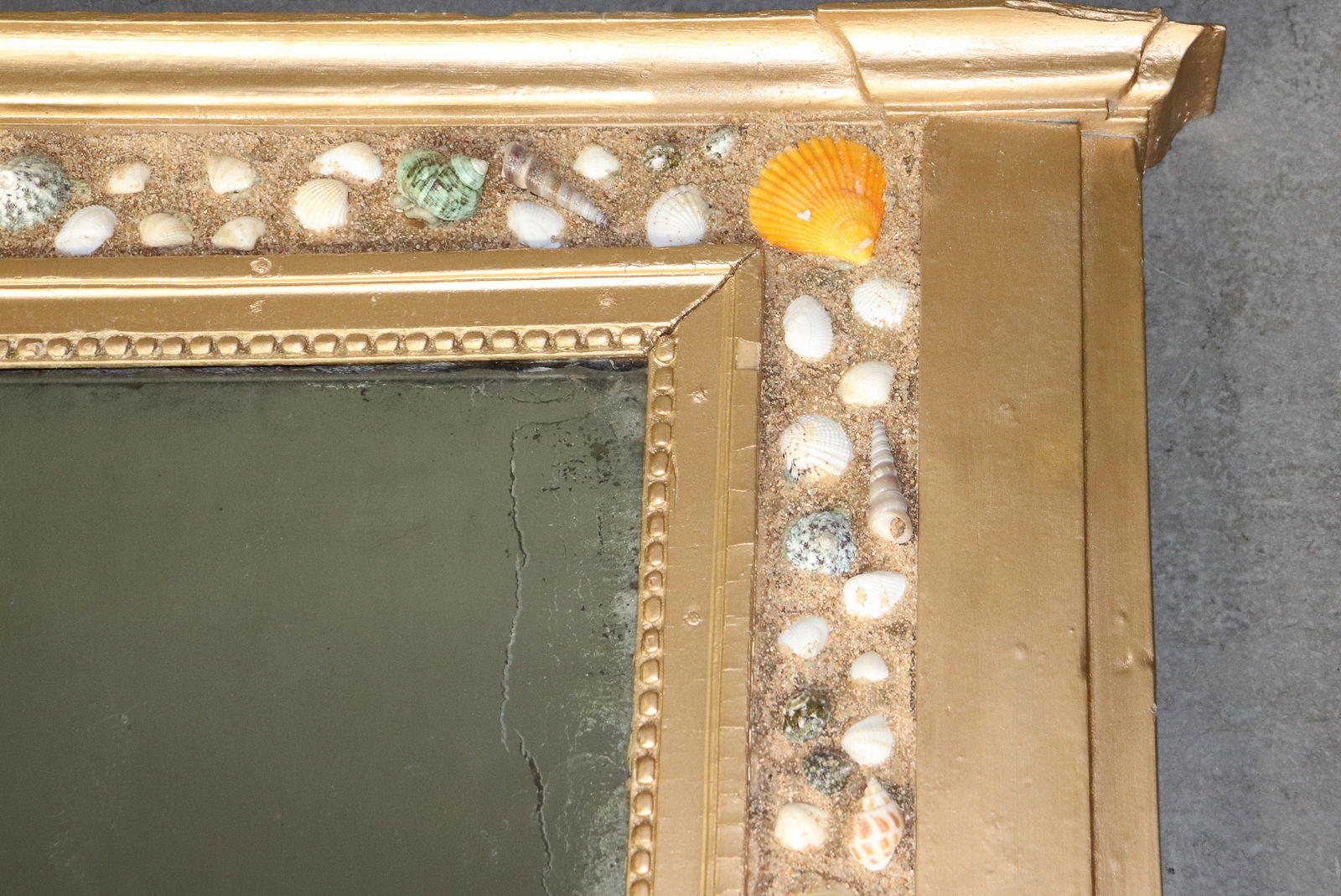 Empire Style Shell Adorned Framed Mirror - 4