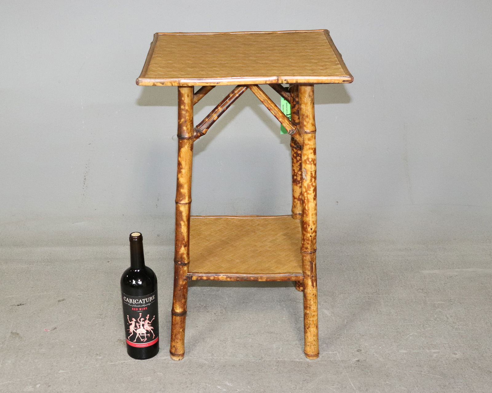 Bamboo & Rattan Two Tier Side Table #3: Bamboo & Rattan Two Tier Side Table - 26 in tall x 16 x 16