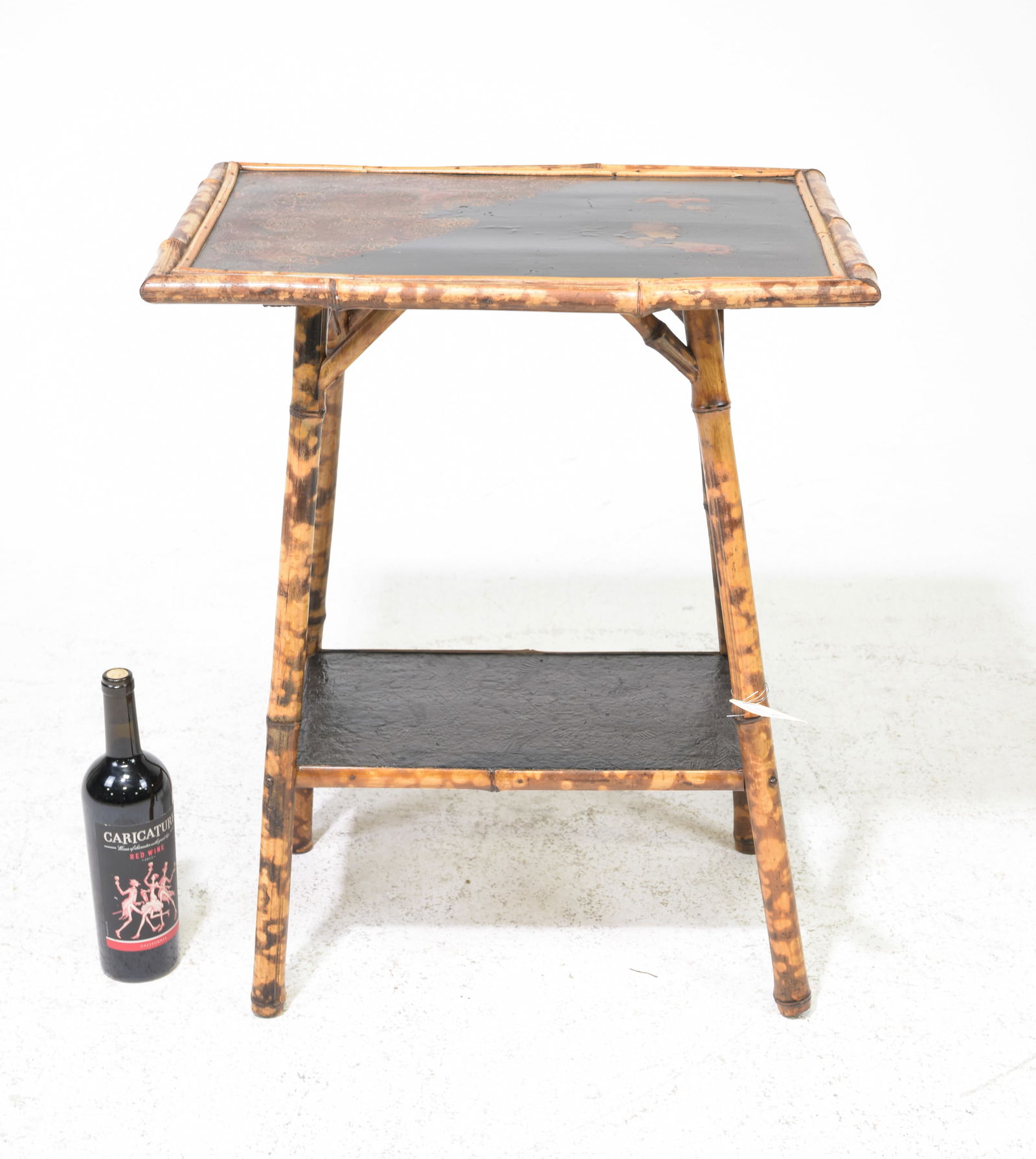 Bamboo Two Tier Occasional Table: Bamboo Two Tier Occasional Table - 28 in tall x 22 x 16