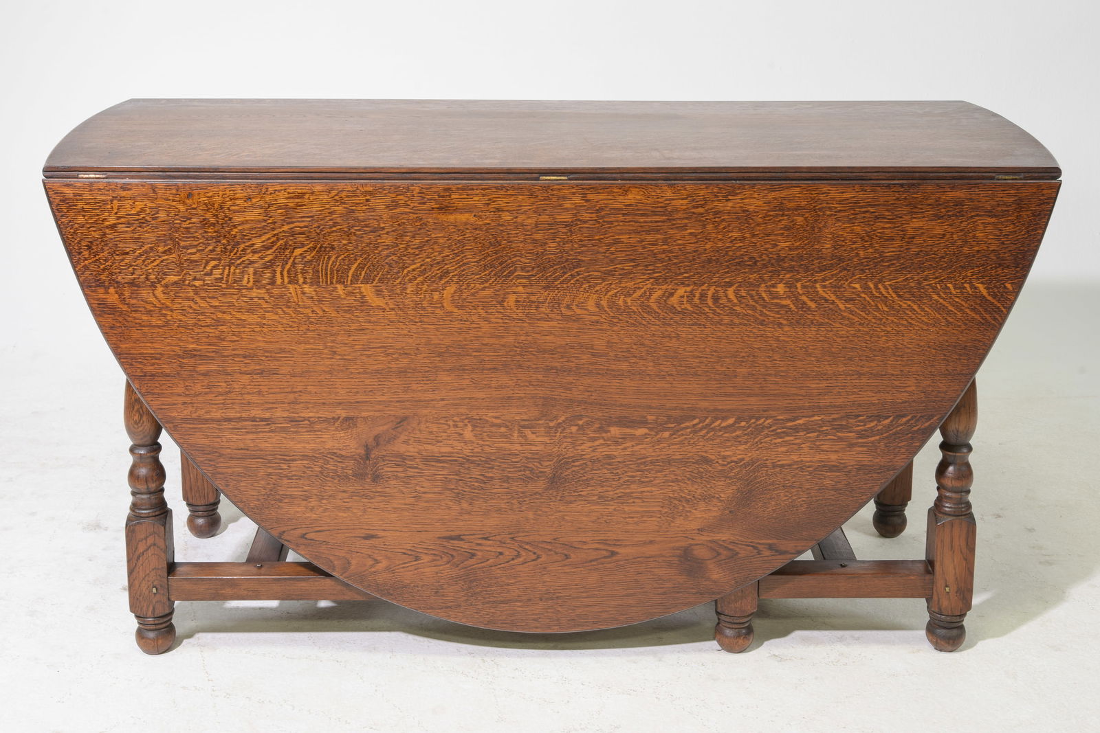 British Large Oak Drop Leaf Table with Drawer (1 of 6)