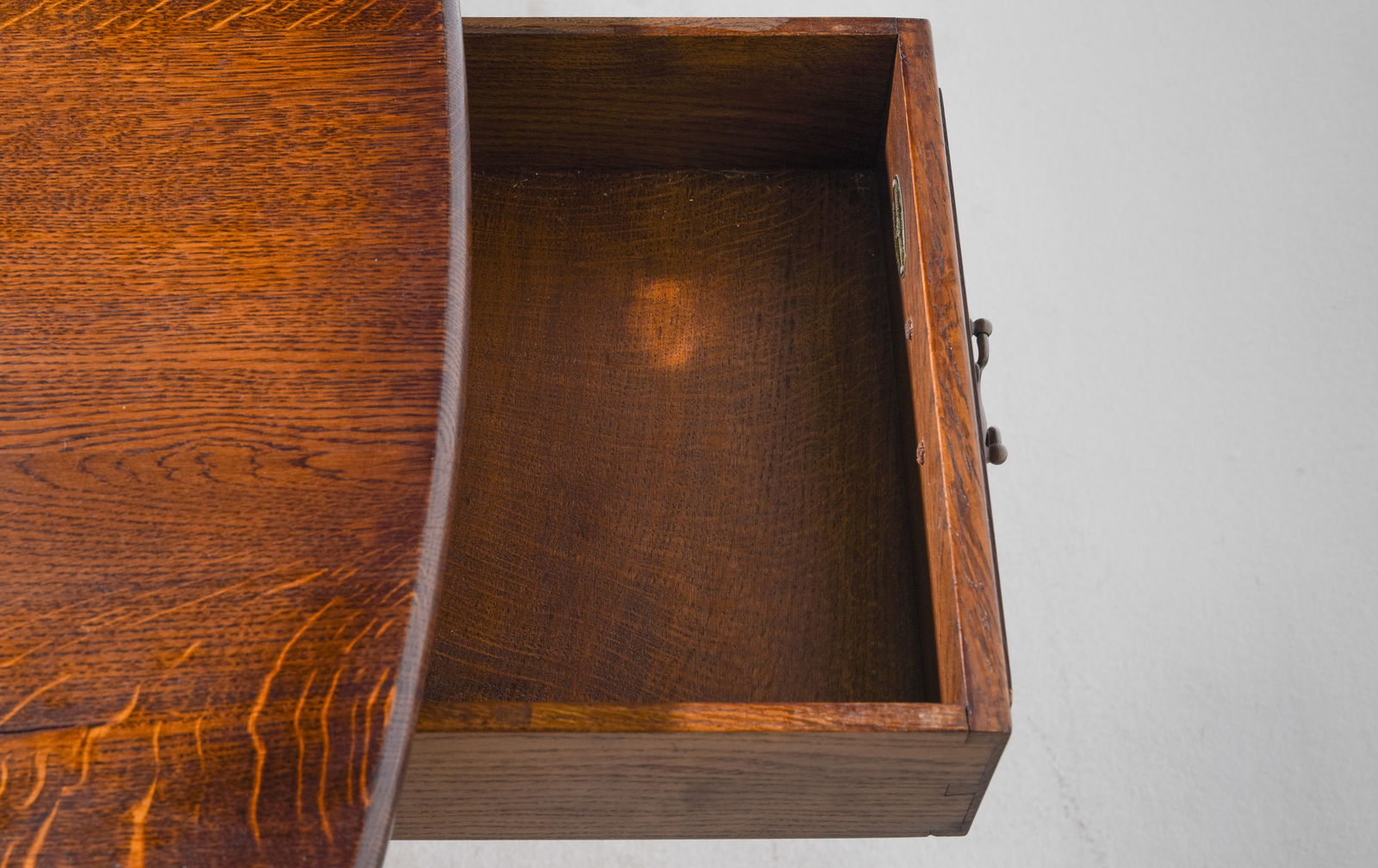 British Large Oak Drop Leaf Table with Drawer - 5