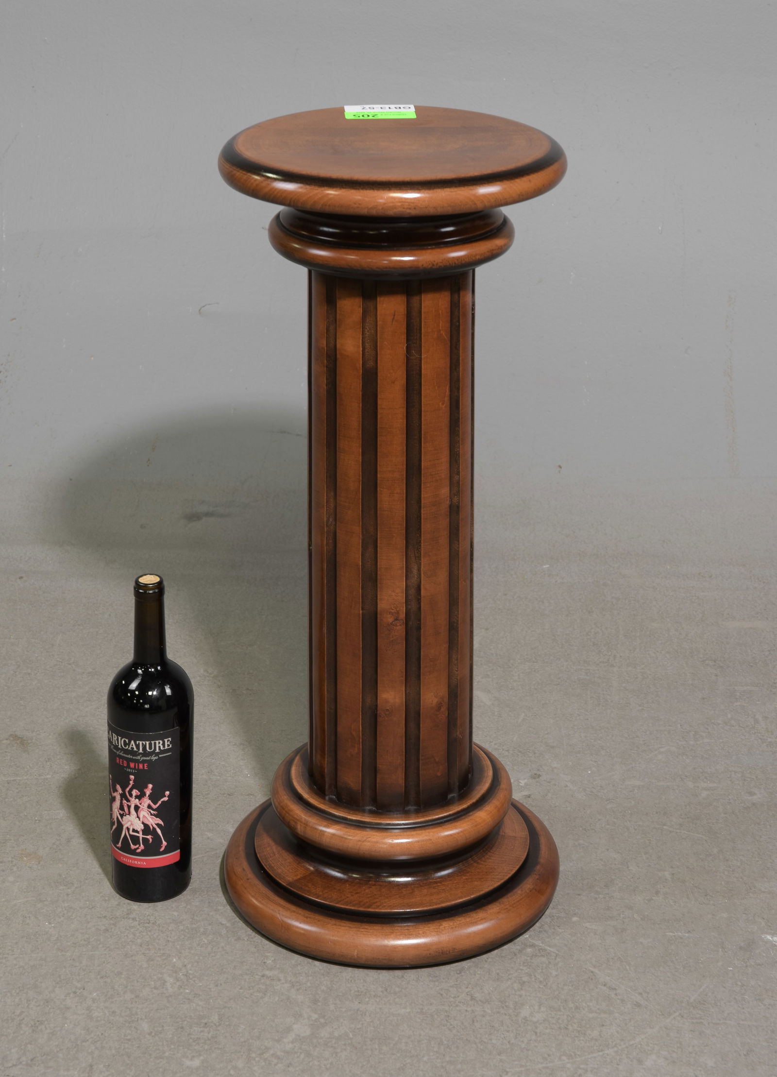 French Oak Pedestal / Plant Stand: French Oak Pedestal / Plant Stand - 28.25 in tall x 12.5 inch diameter