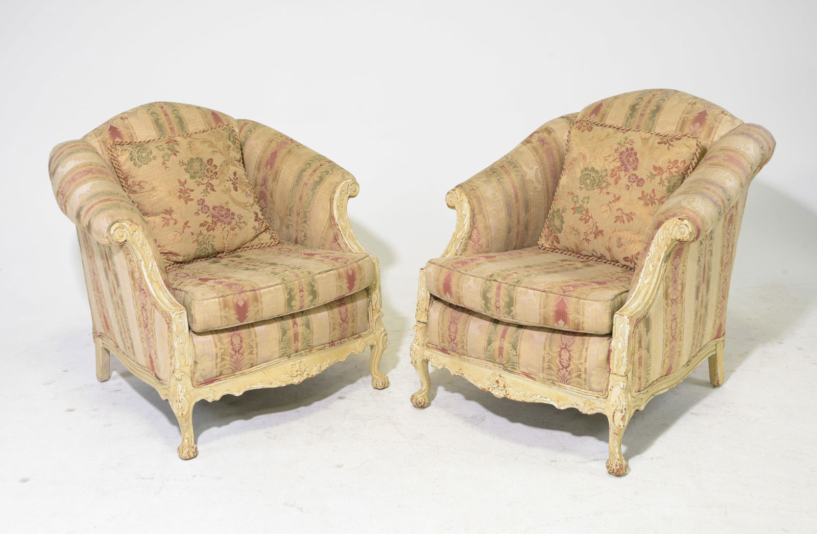 Two French Style Bergere Arm Chairs (1 of 5)