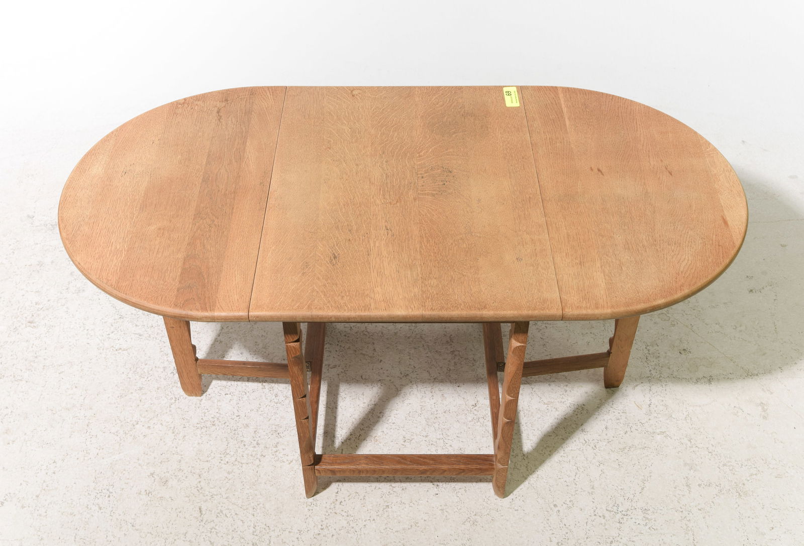 Danish Oak Low Drop Leaf Table - 3