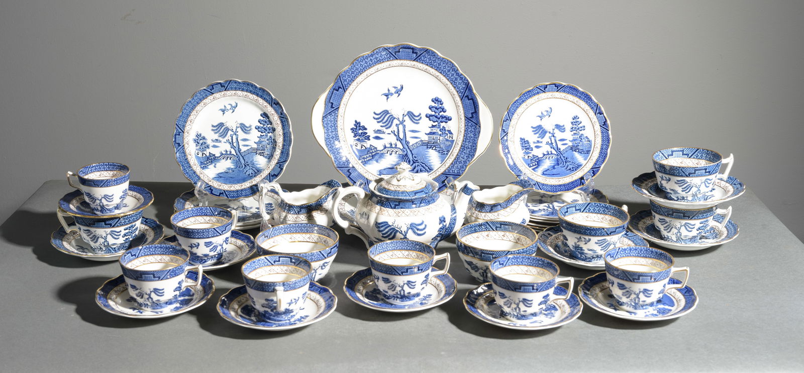 37pcs Assorted Booths Blue & White Willow China (1 of 7)
