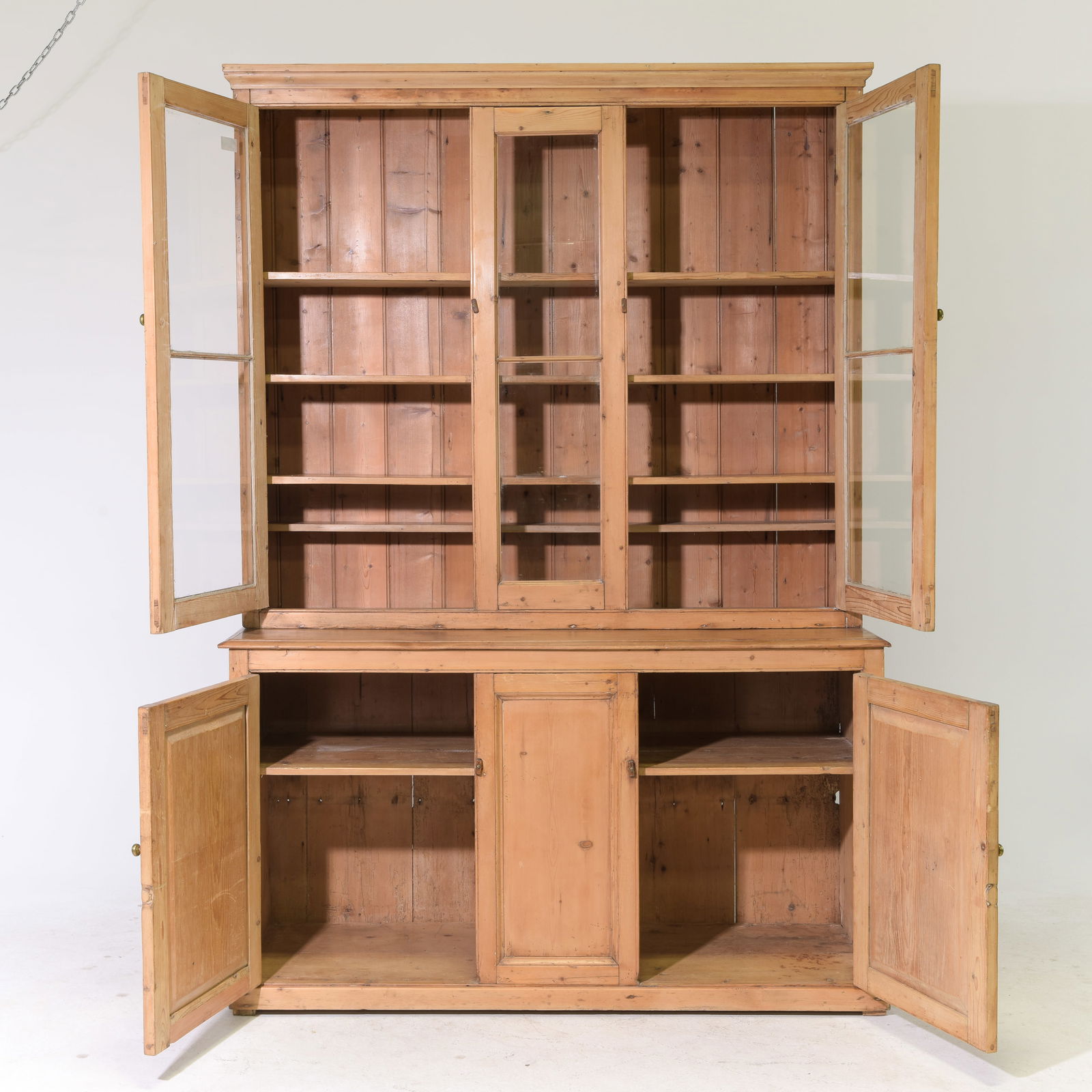 Victorian Pine Bookcase / Cupboard c.1920's-30's - 2
