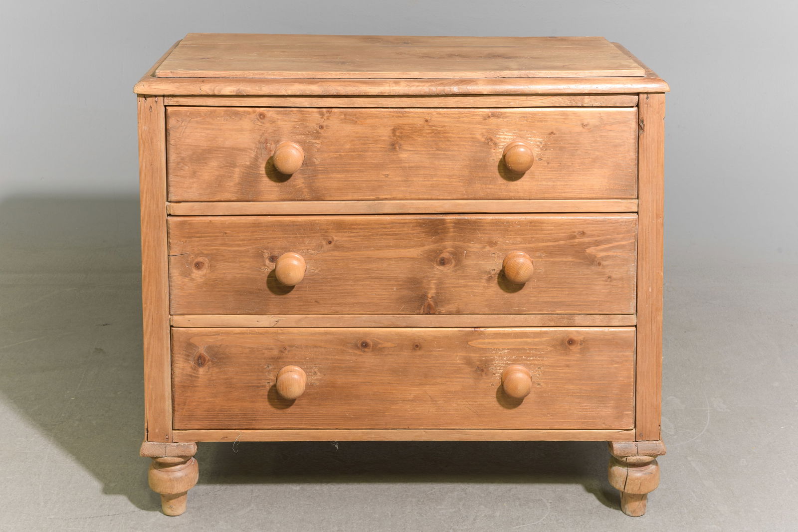 British Pine Three Drawer Chest c.1920's-30's (1 of 5)