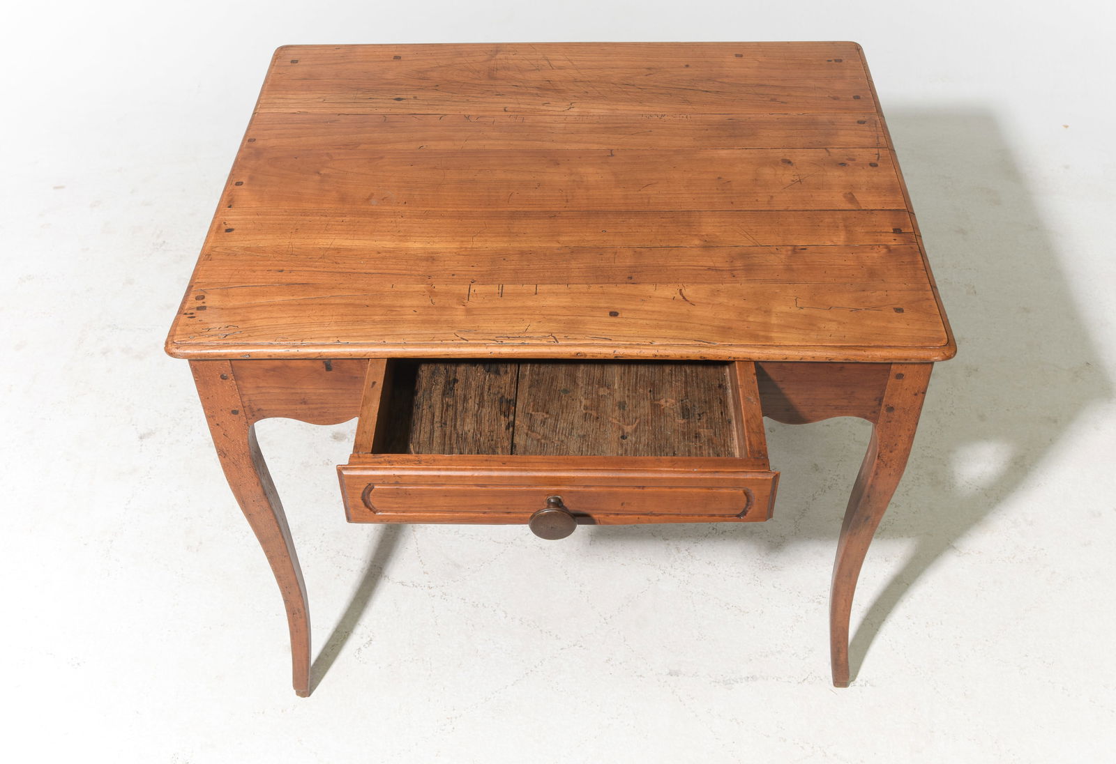 Louis XV Style Rustic Single Drawer Table - 2