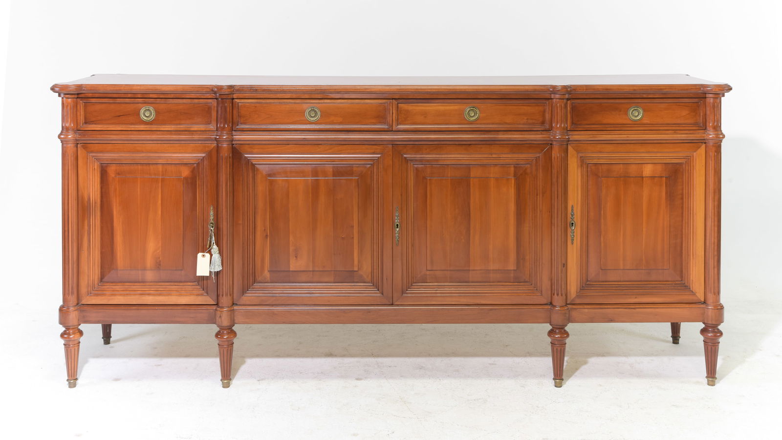 Louis XVI Style Cherry Sideboard / Enfilade: French Louis XVI Style Cherry Sideboard / Enfilade - 40.25 in tall x 89 x 19.5