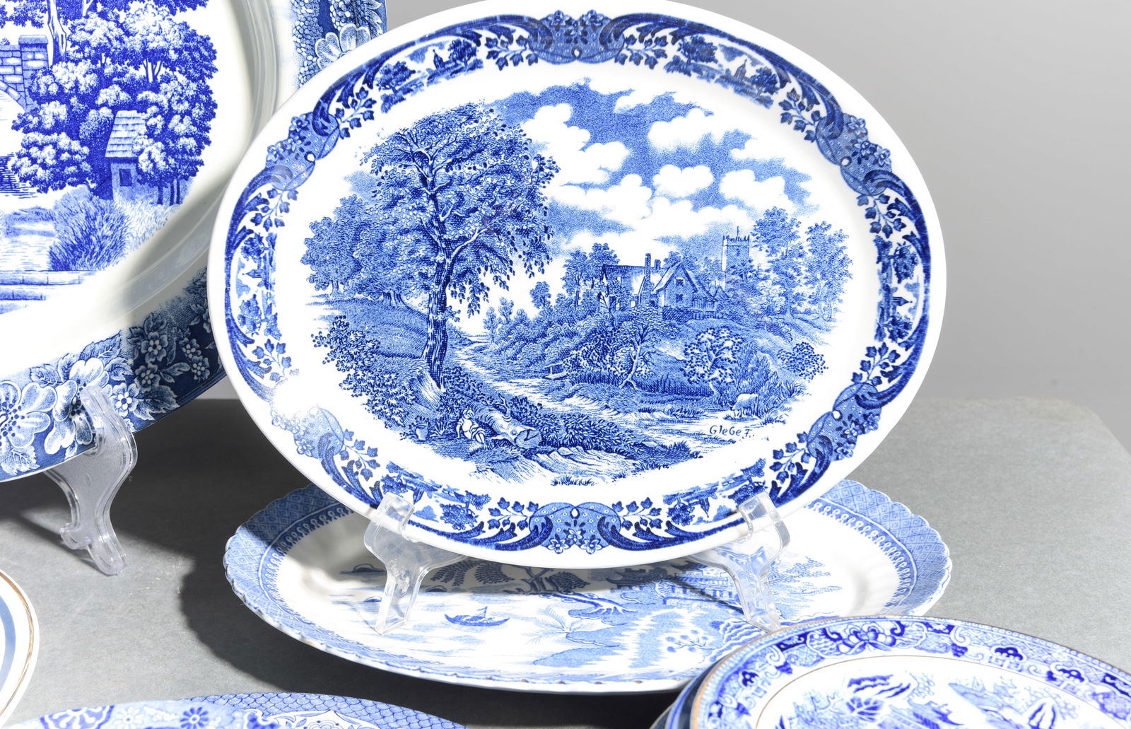24pcs Assorted Blue & White China - 2