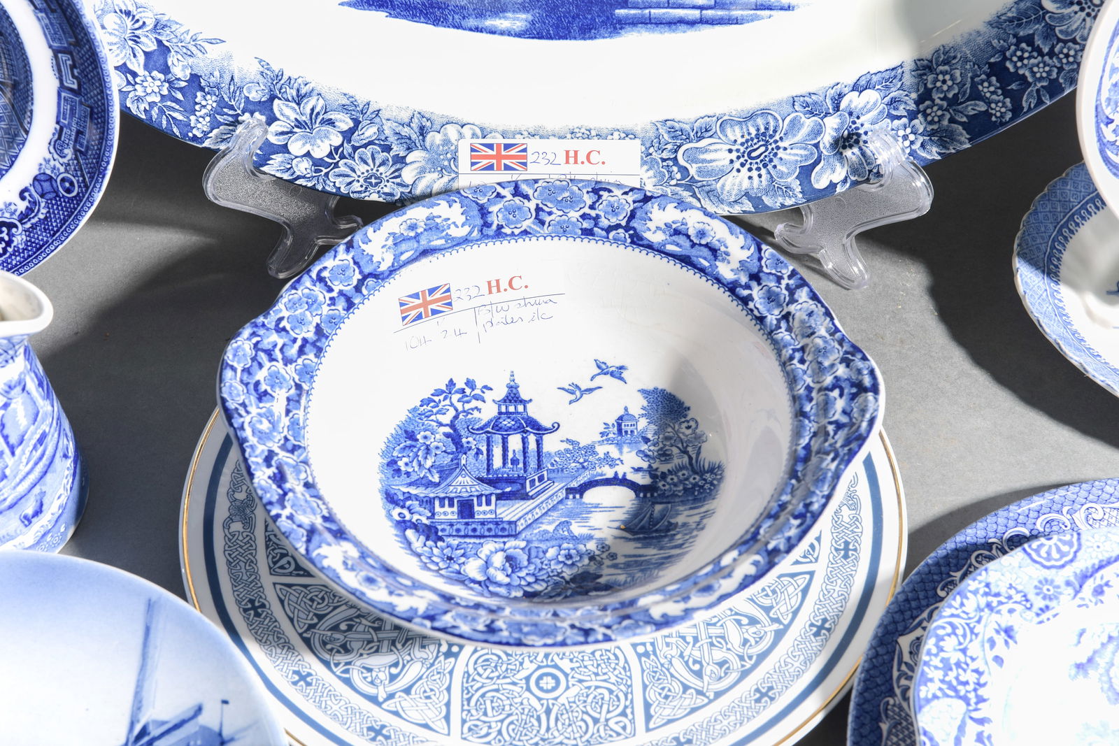 24pcs Assorted Blue & White China - 4