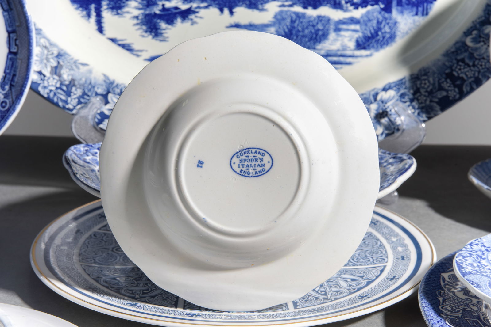 24pcs Assorted Blue & White China - 6