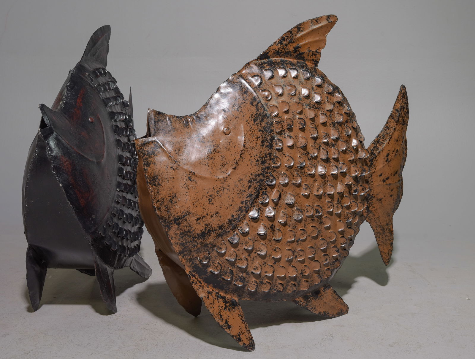 Three Assorted Large Metal Decorative Fish - 2