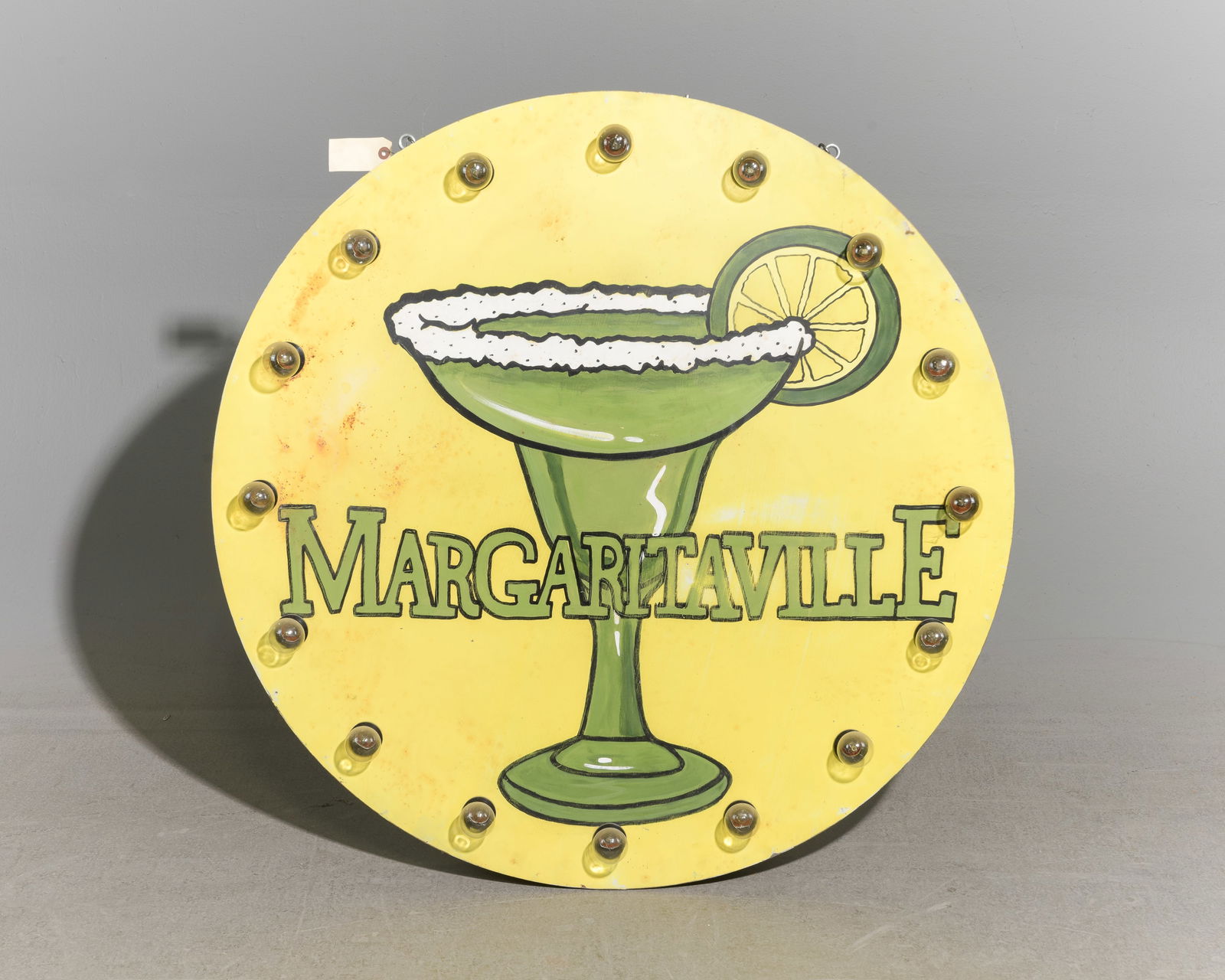 Margaritaville Light Up Metal Bar Sign: Margaritaville Light Up Metal Bar Sign - 39 inch diameter by 5 inch depth