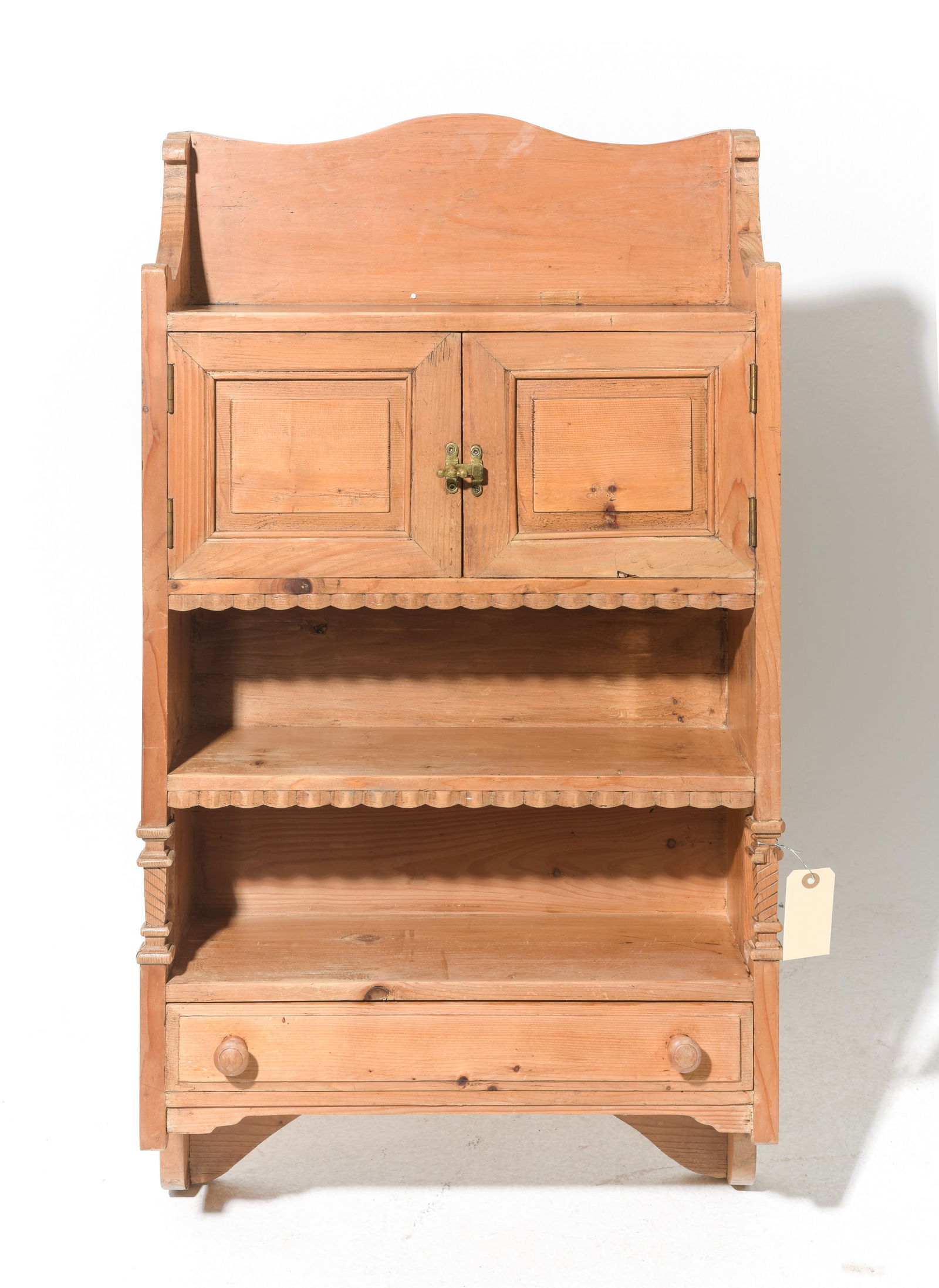 British Pine Wall Cabinet / Shelf c.1930's-40's (1 of 4)