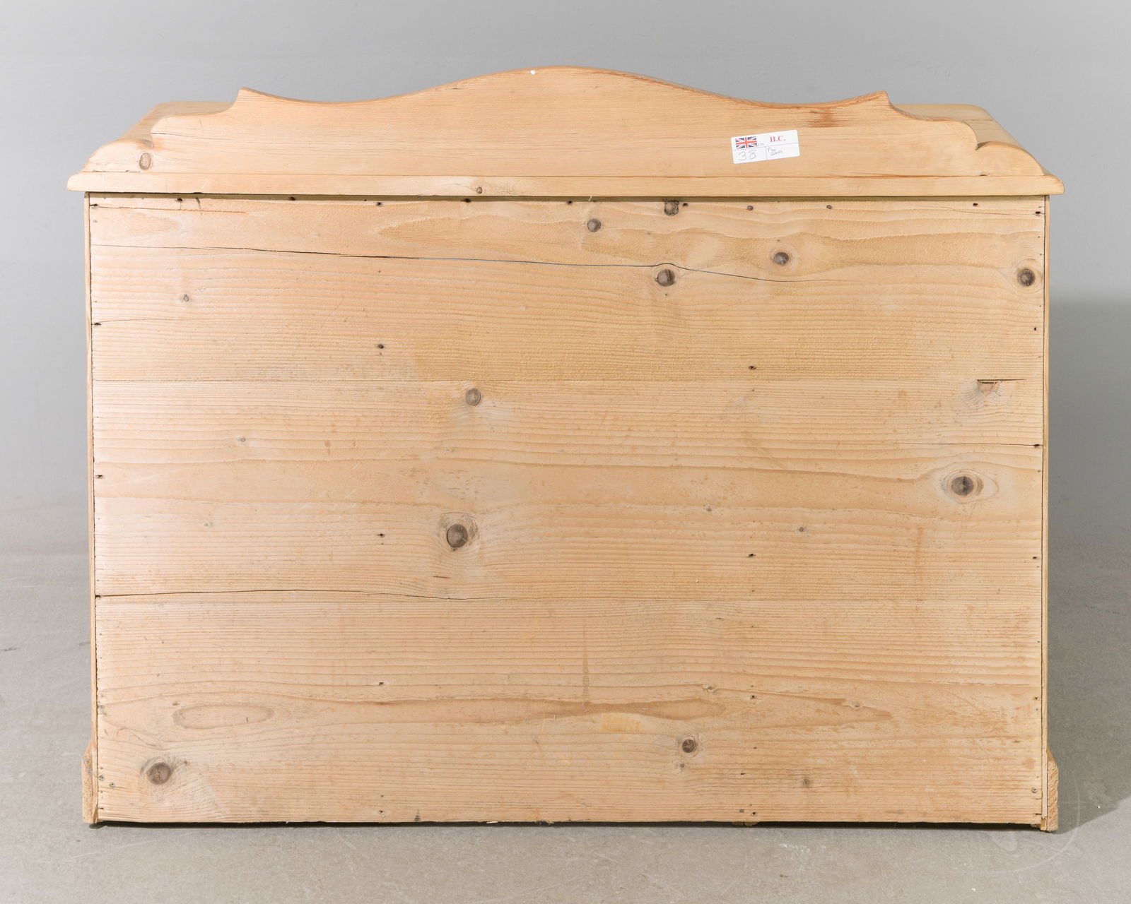 British Pine Six Drawer Desk c.1930's - 5