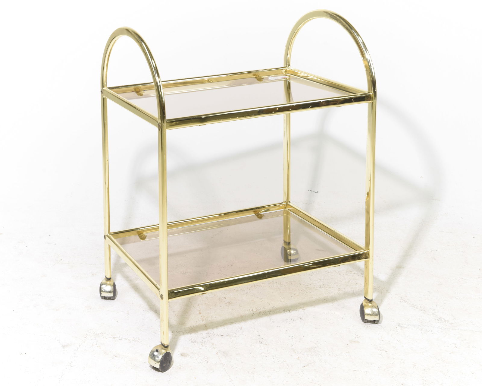 English Brass Finished Two Tier Trolley (1 of 2)