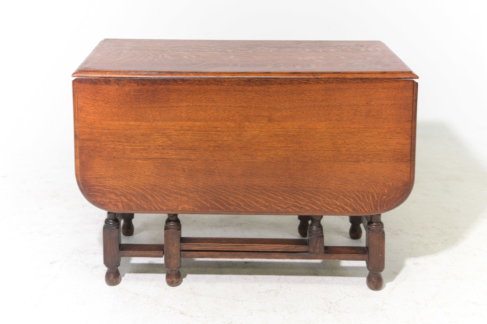 British Oak Barley Twist Drop Leaf Table #3: British Oak Barley Twist Drop Leaf Table c.1930's-40's - 28 in tall x 41 x 20, Leaves add an additional 17.5 inches each