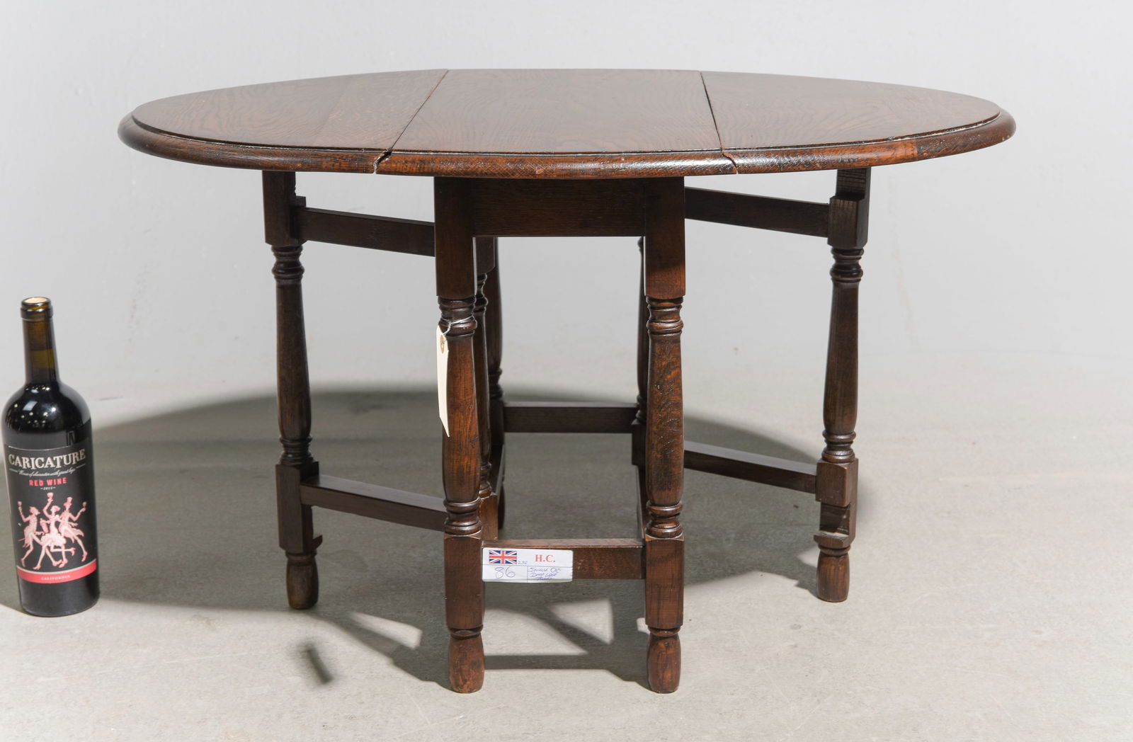 British Petite Oak Drop Leaf Table - 3