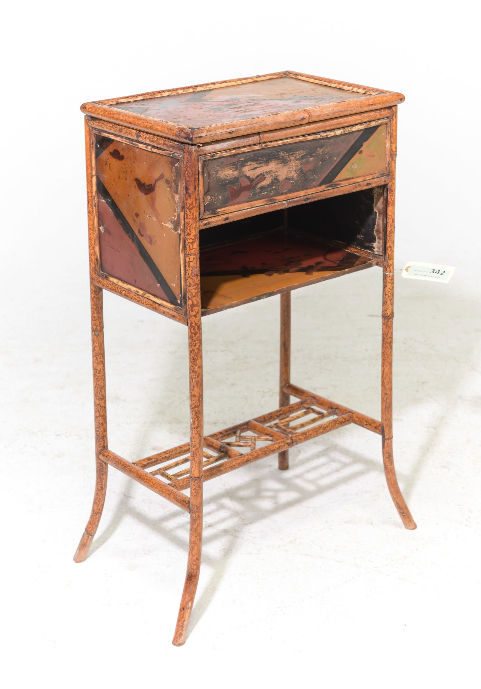 Bamboo Sewing Box / Table: Bamboo Sewing Box / Table - 30 in tall x 18 x 11