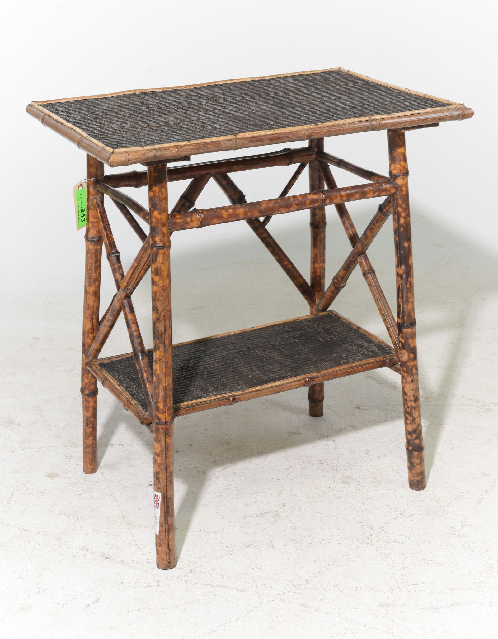 Bamboo Two Tier Occasional Table: Bamboo Two Tier Occasional Table - 28 in tall x 25 x 16.5