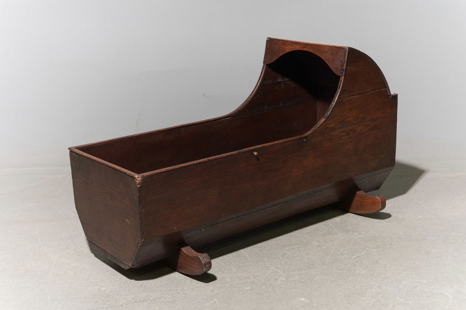 French Oak Rocking Cradle / Crib: French Oak Rocking Cradle / Crib - 20.5 in tall x 13.5 x 36.5