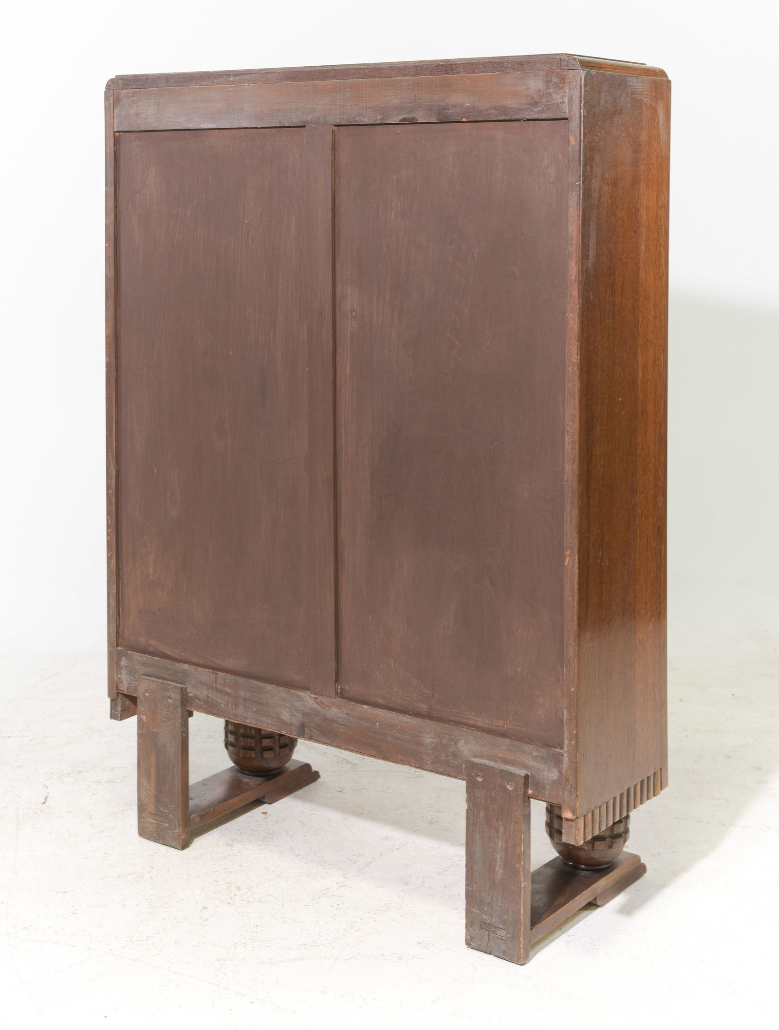 British Oak Double Door Bookcase c.1930's - 3