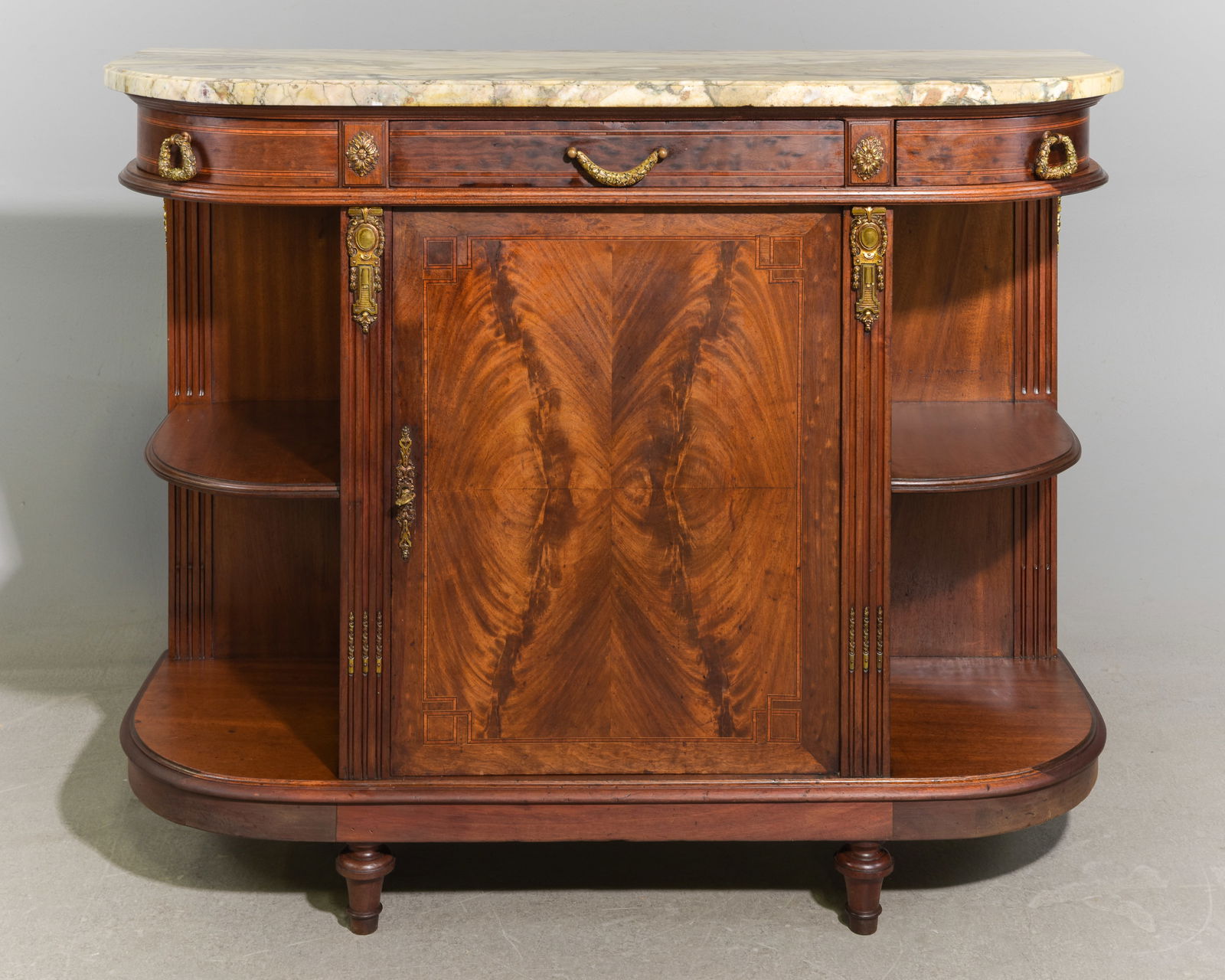 Louis XVI Style Marble Top Walnut Server / Buffet (1 of 4)