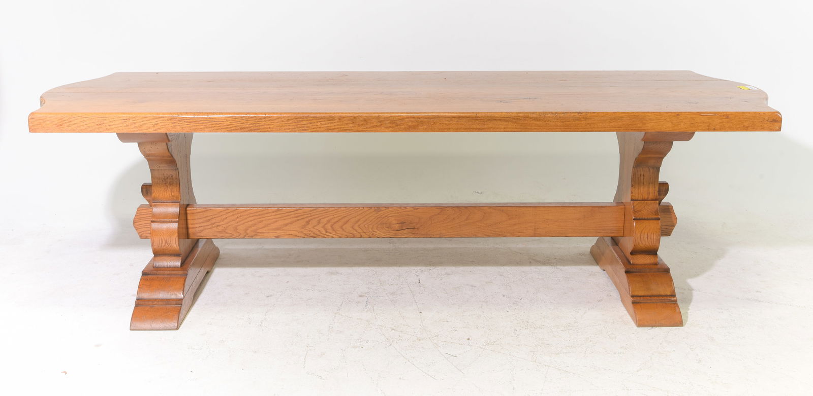 French Solid Oak Trestle Base Monastery Table (1 of 5)