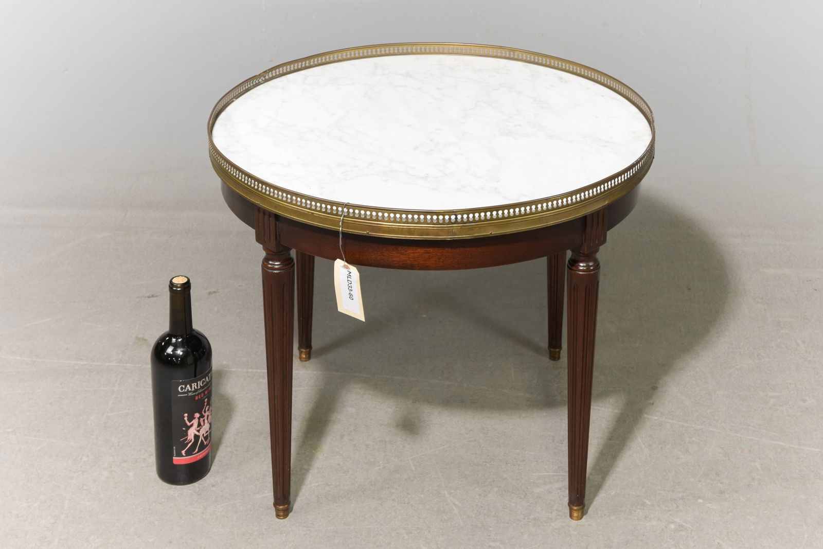 Louis XVI Style White Marble Top Boulette Table #2 (1 of 3)