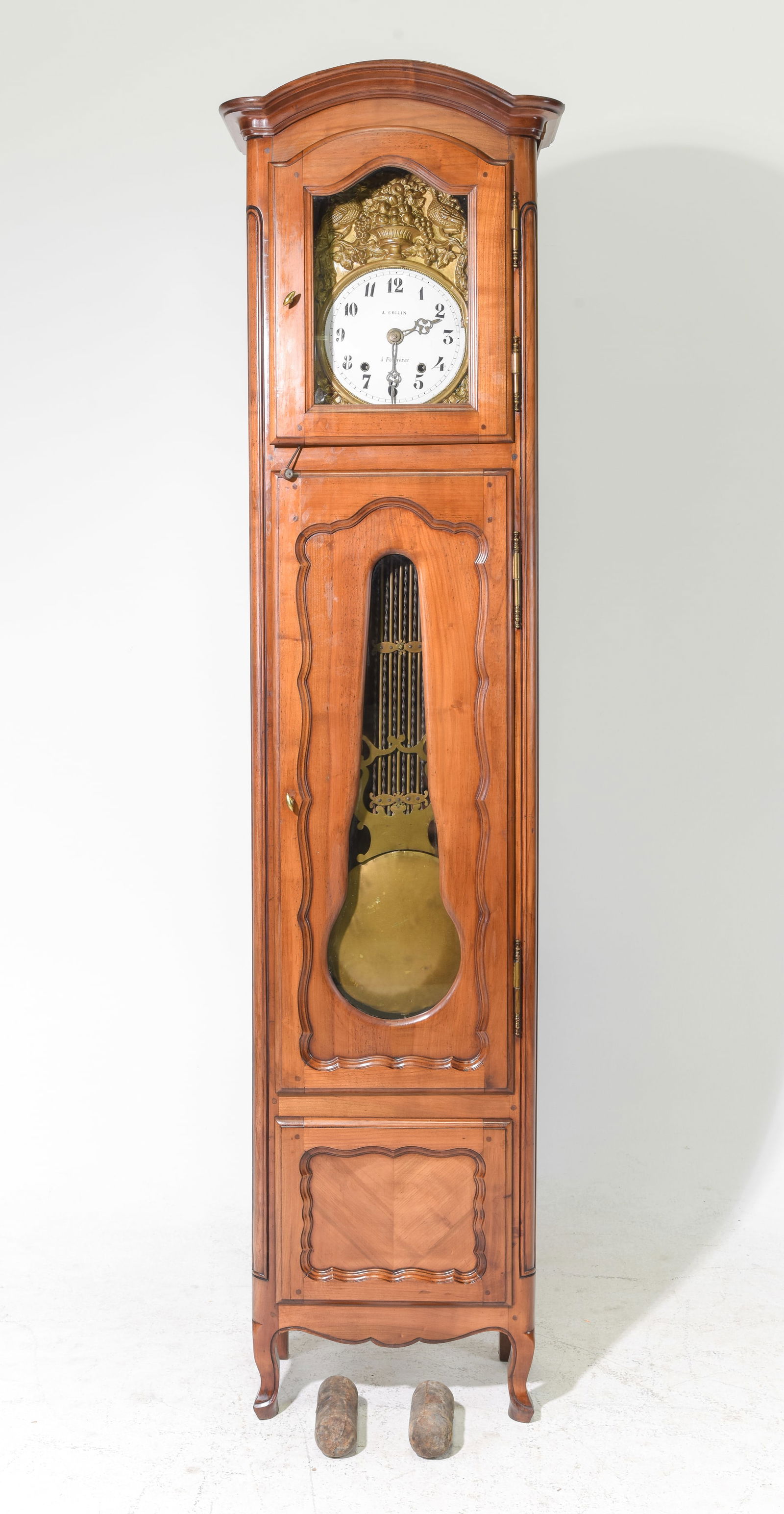 Louis XV Style Oak Grandfather / Longcase Clock (1 of 5)