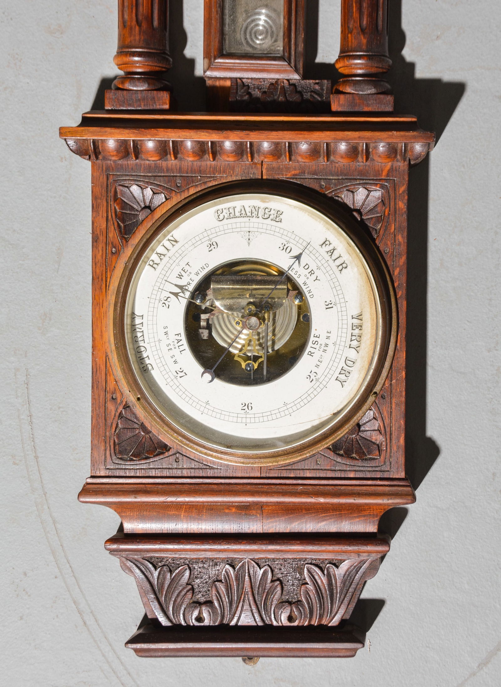 Oak Barometer / Thermometer - 2