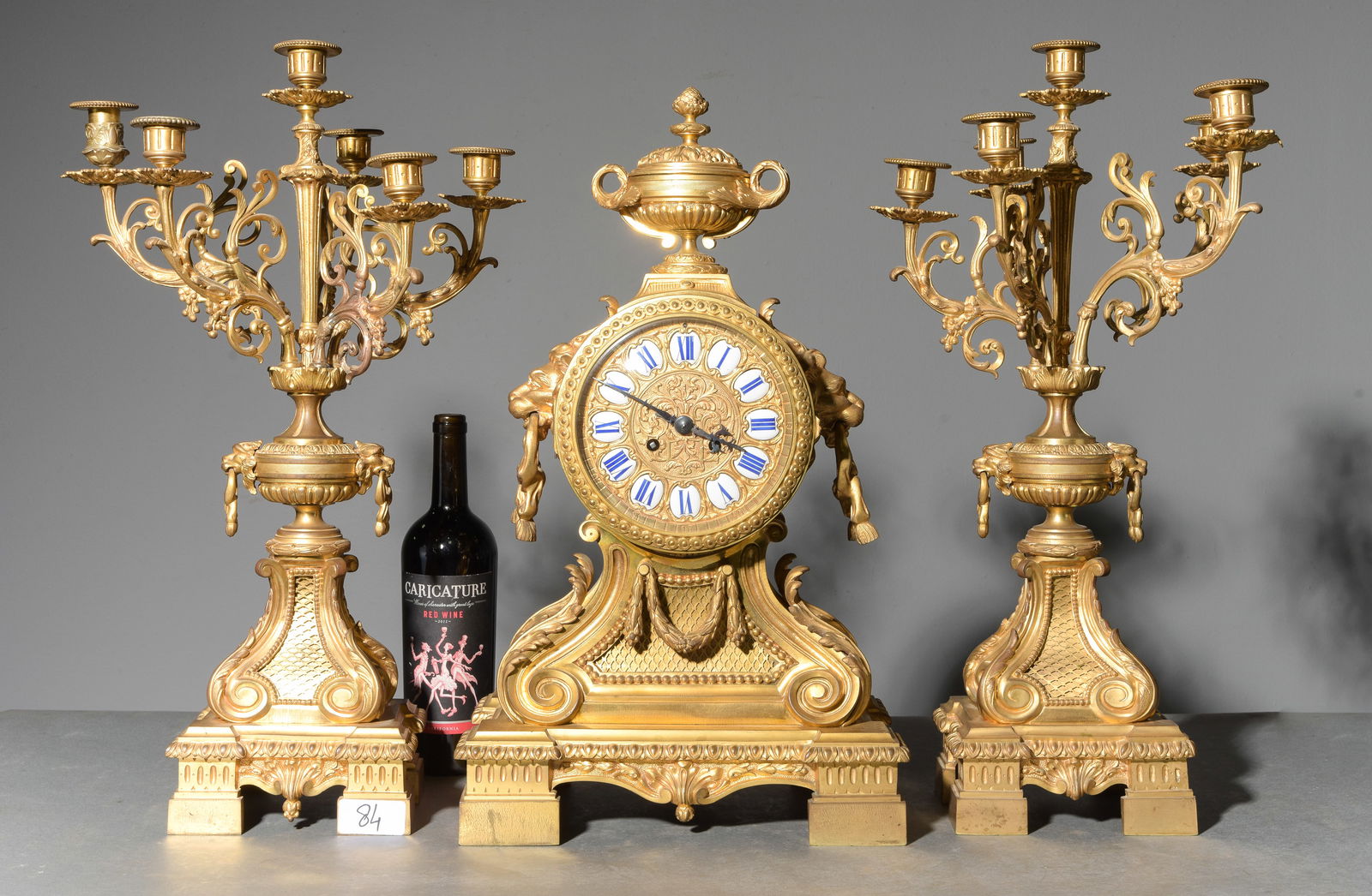 Napoleon III Style Gold Gilt Clock With Candelabras #1 (1 of 9)