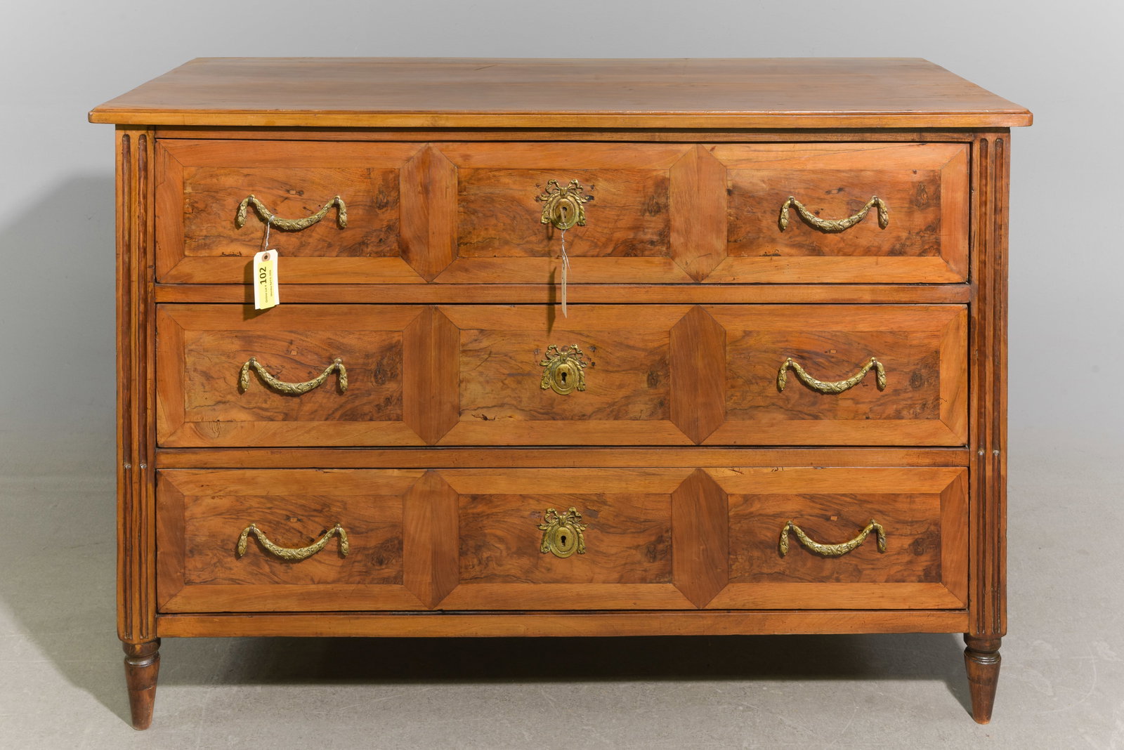 Louis XVI Style Large Three Drawer Chest (1 of 6)