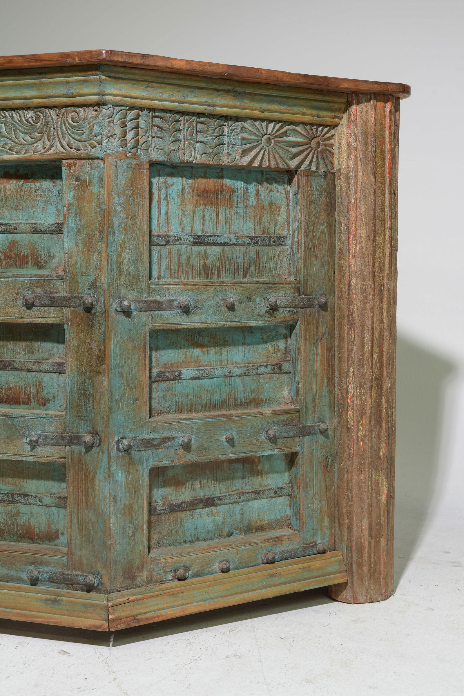 Heavy Rustic Painted Bar Counter - 4