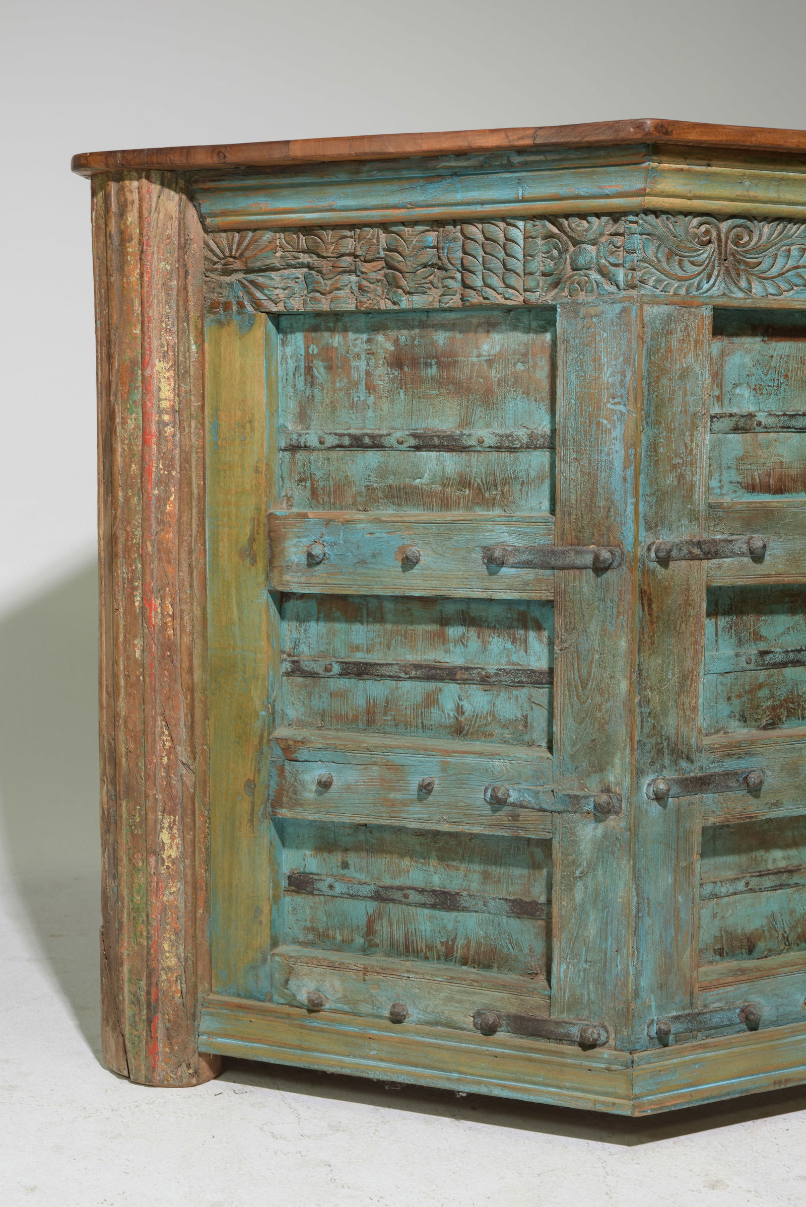 Heavy Rustic Painted Bar Counter - 5