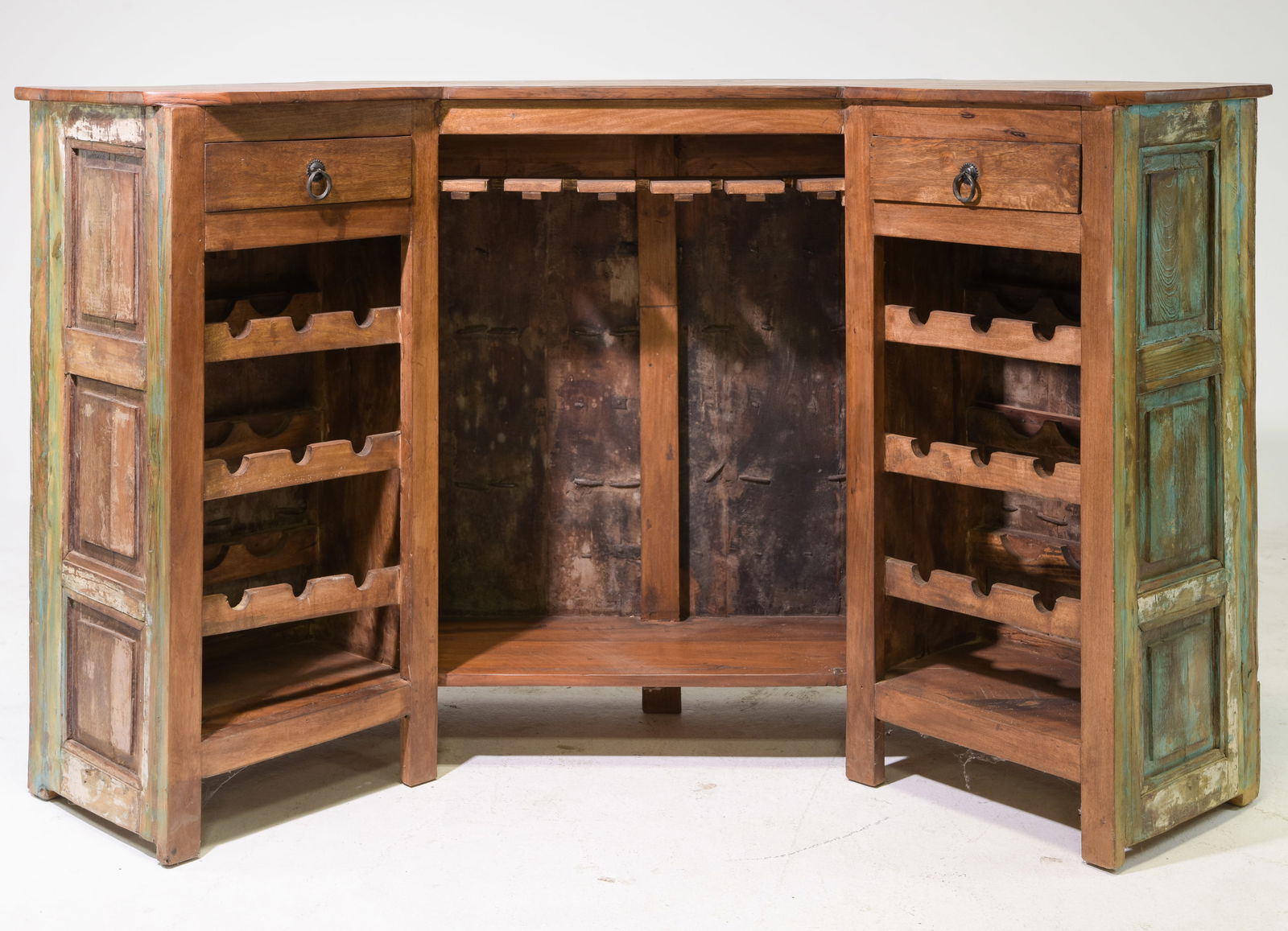 Heavy Rustic Painted Bar Counter - 6