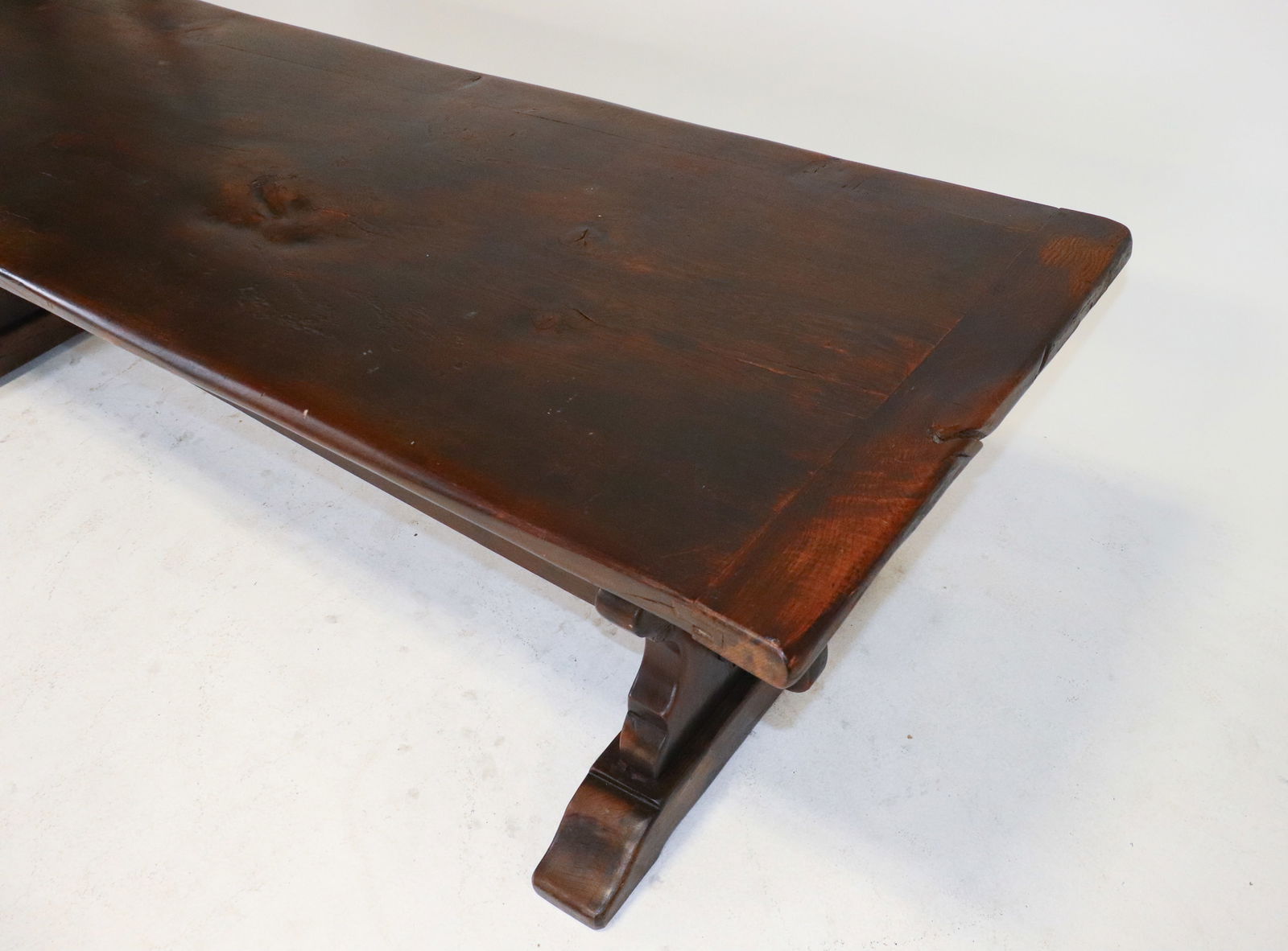 French Solid Oak Large Farmhouse Table - 4