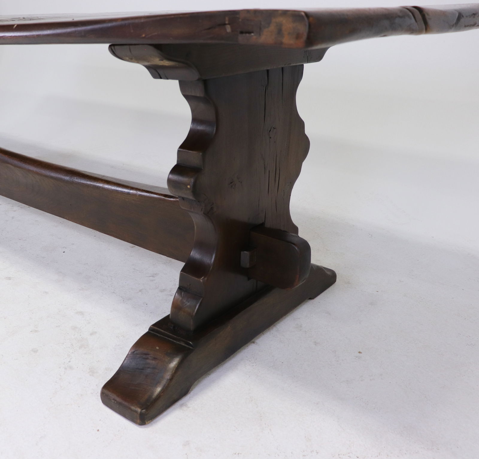 French Solid Oak Large Farmhouse Table - 5