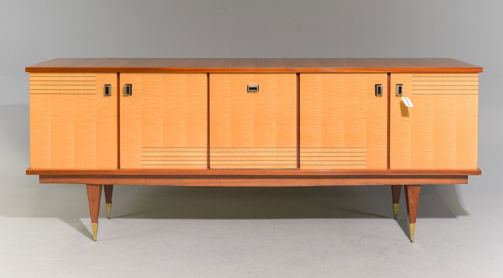 French Modern Five Door Sideboard / Enfilade: French Modern Five Door Sideboard / Enfilade - 36.25 in tall x 91 x 19.75