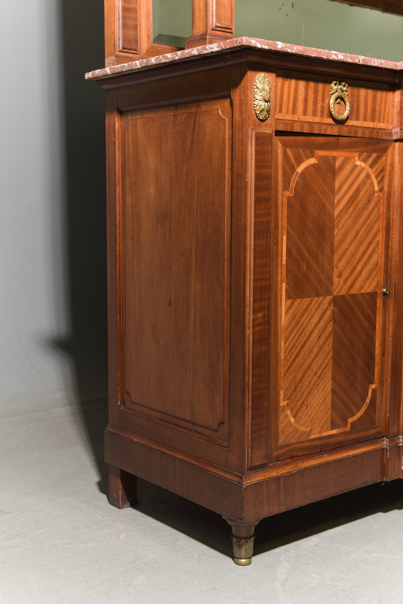 French Walnut Double Buffet with Gilded Ormolu - 9