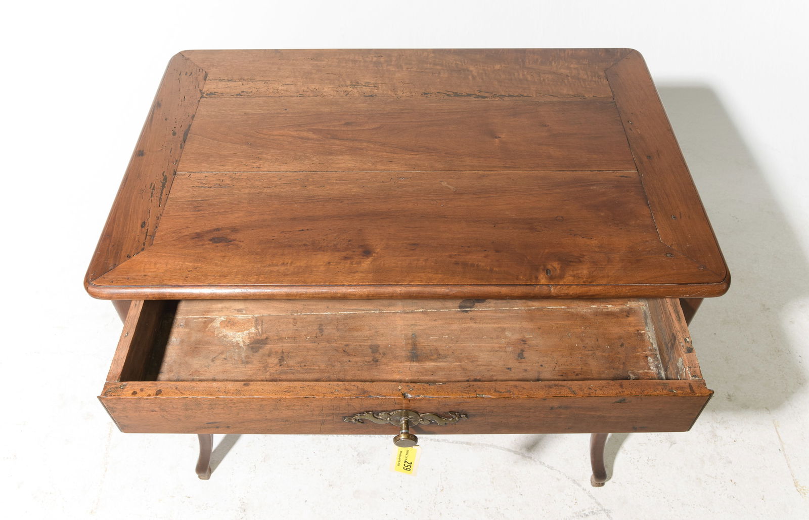 French Walnut Single Drawer Writing Table - 2