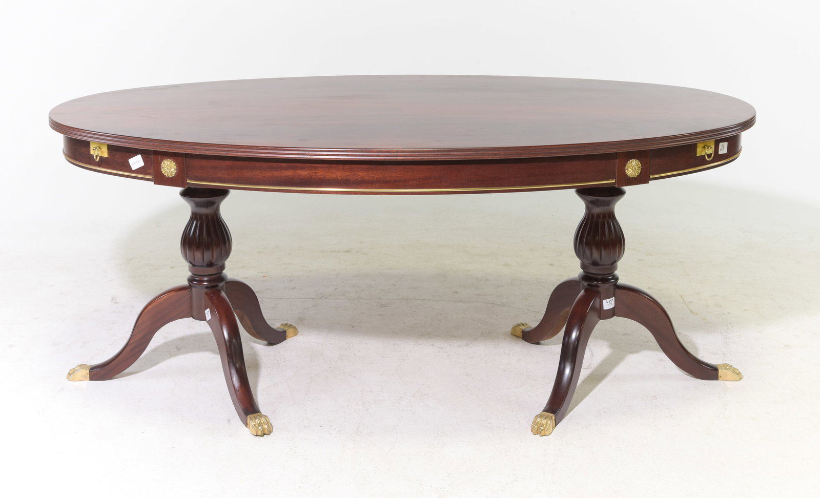 Louis XVI Style Mahogany Oval Table (1 of 4)