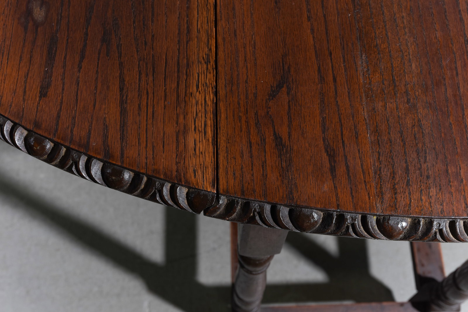 English Oak Drop Leaf Table - 4
