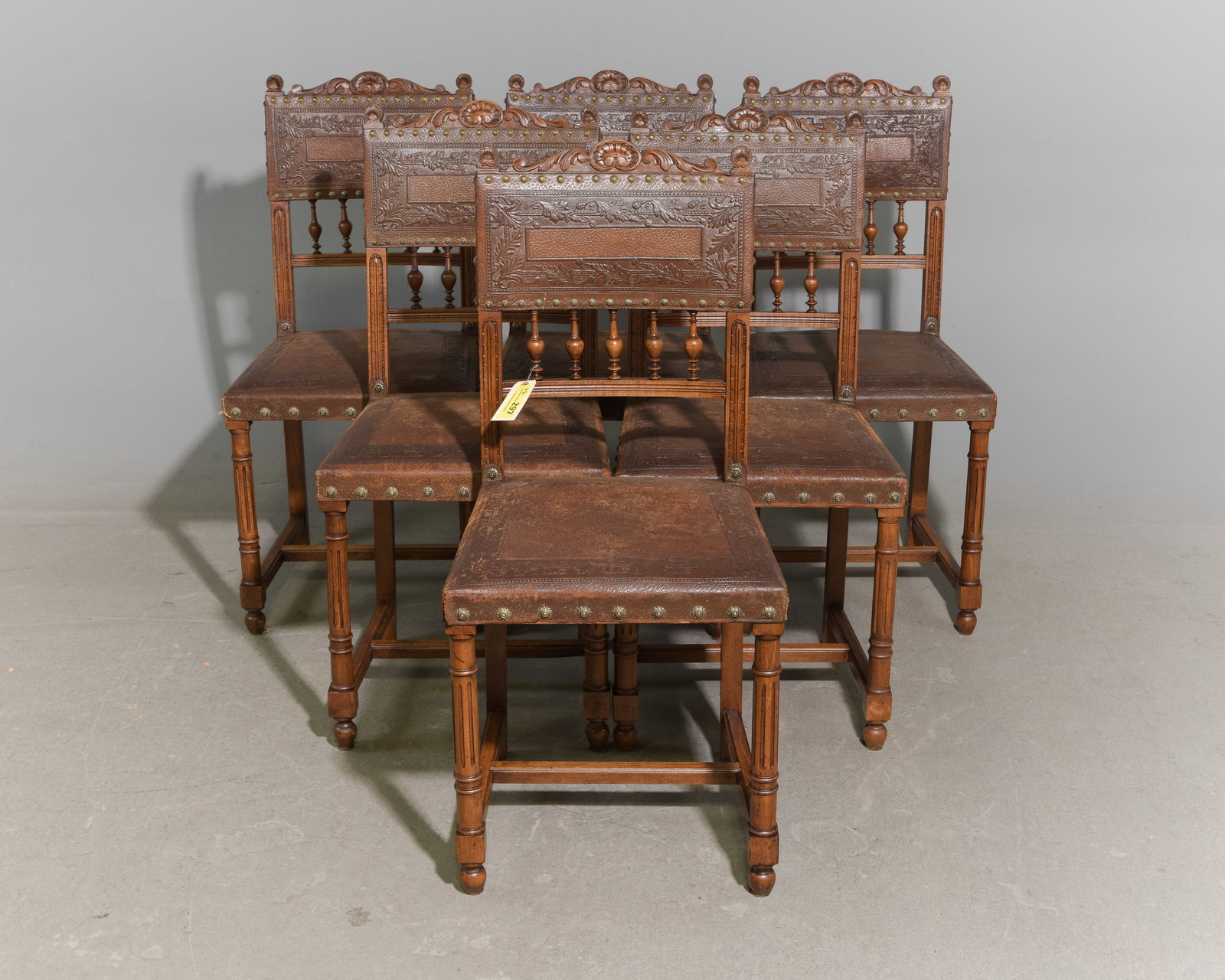 Set Of 6 Henri II Style Dining Chairs (1 of 4)