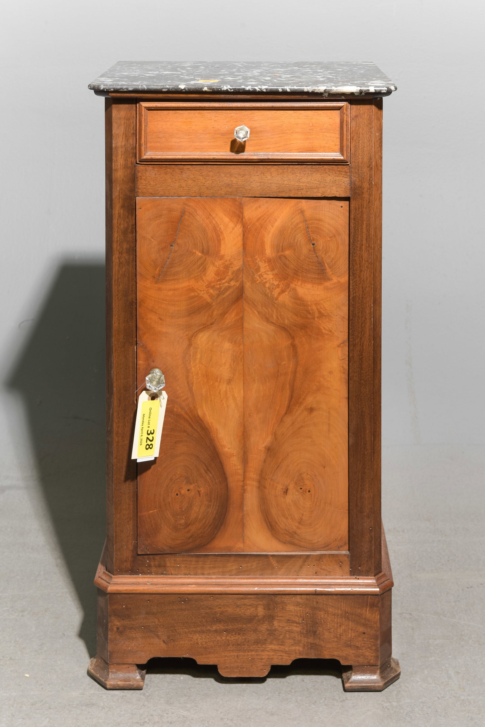 Louis Philippe Style Marble Top Nightstand (1 of 5)