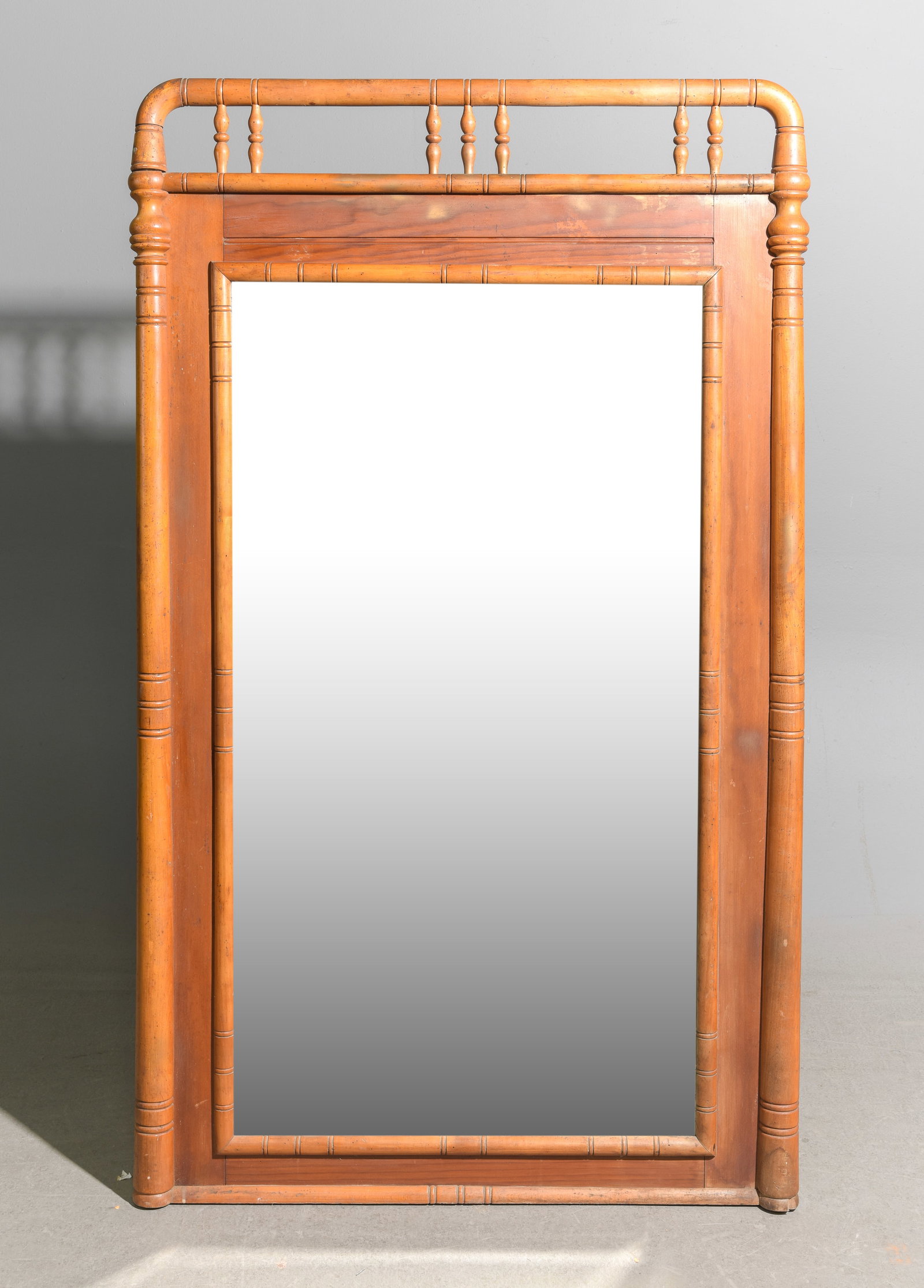 French Faux Bamboo Framed Mirror (1 of 4)