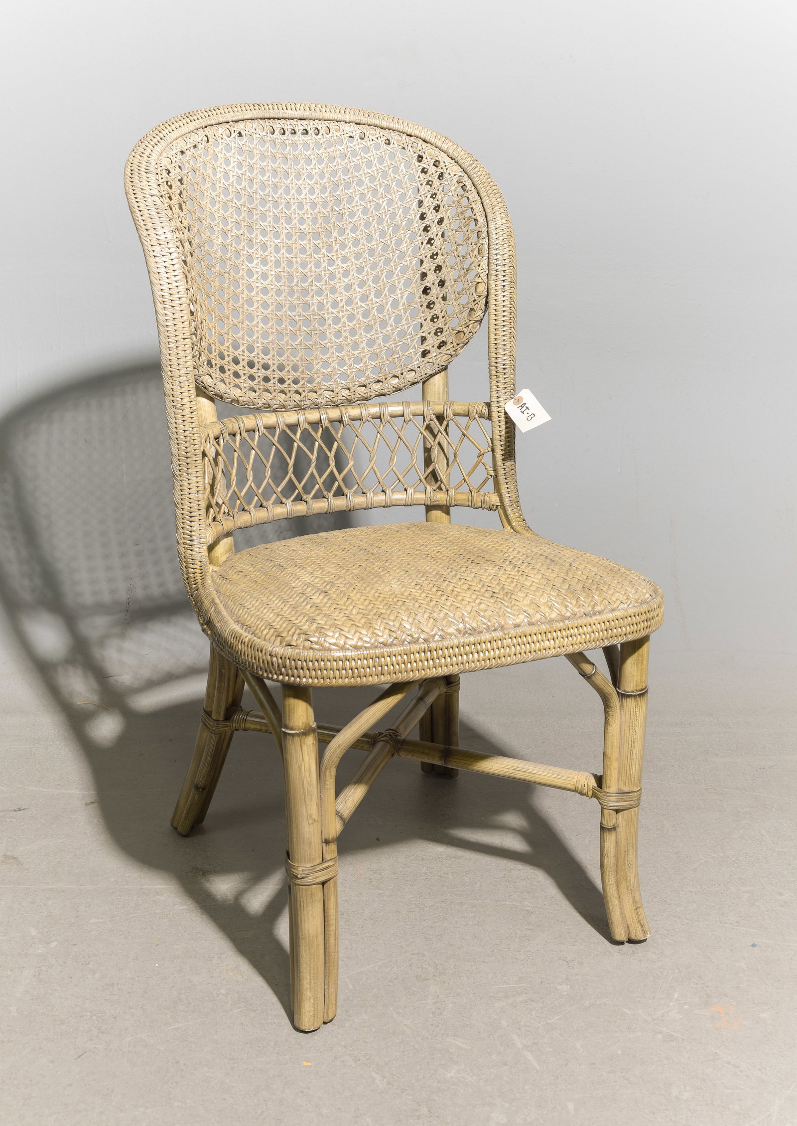 Painted Faux Bamboo / Rattan Chair (1 of 4)