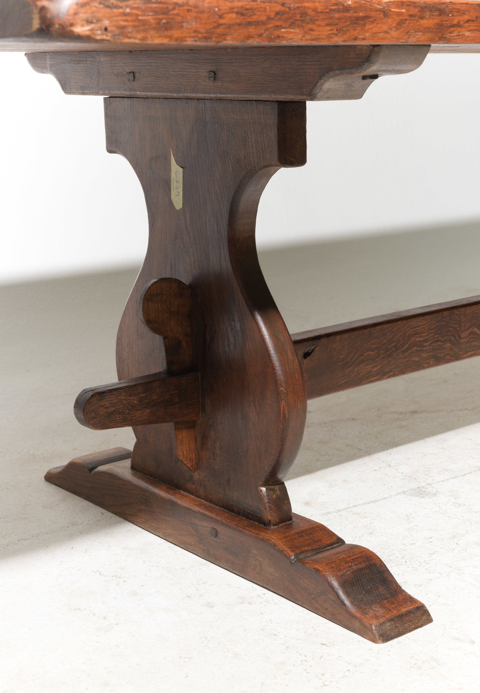 French Solid Oak Monastery Table - 4